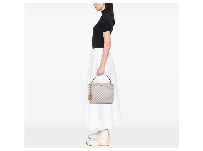 Louis Vuitton White Damier Azur Graceful PM Weiß - Ansicht 6