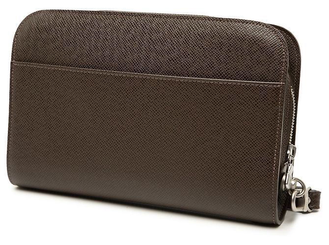 Louis Vuitton Brown Taiga Pochette Baikal Castaño Marrón oscuro - vista 2