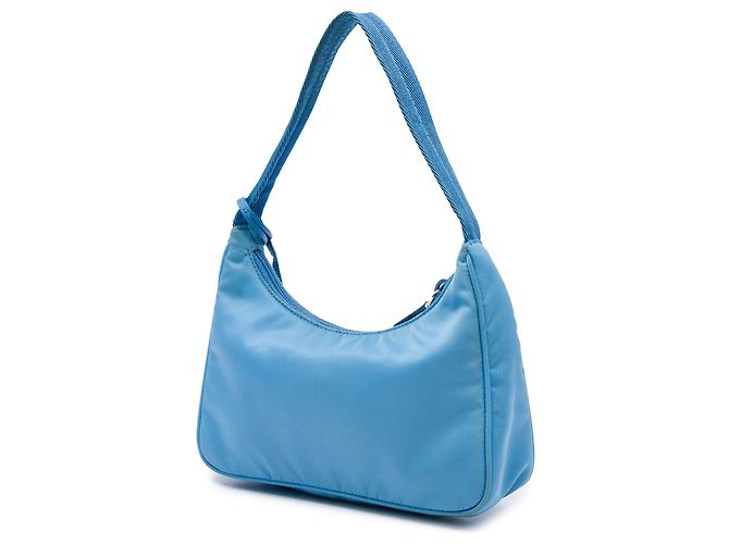 Prada Blue Mini Tessuto Re Edition 2000 Schultertasche Blau - Ansicht 2