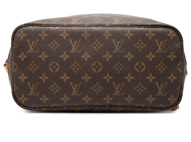 Louis Vuitton Brown Monogram Neverfull MM Castaño - vista 3