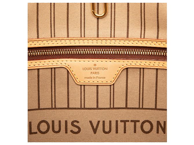 Louis Vuitton Brown Monogram Neverfull MM Castaño - vista 5
