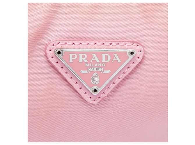 Saffiano Prada Mini Tessuto Re Edition 2005 Schultertasche Rosa Pink - Ansicht 5