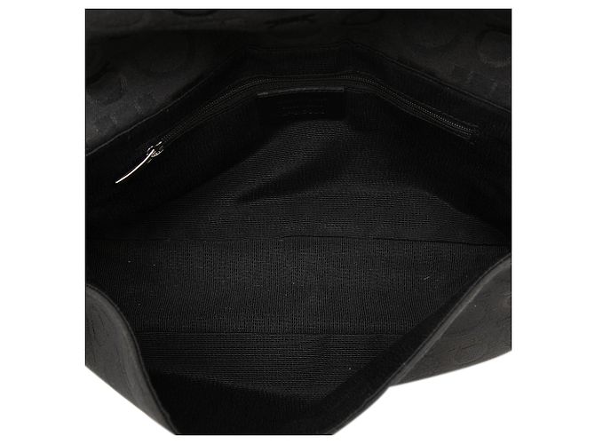 Salvatore Ferragamo Borsa a tracolla Ferragamo in tela Gancini nera Nero - vista 4