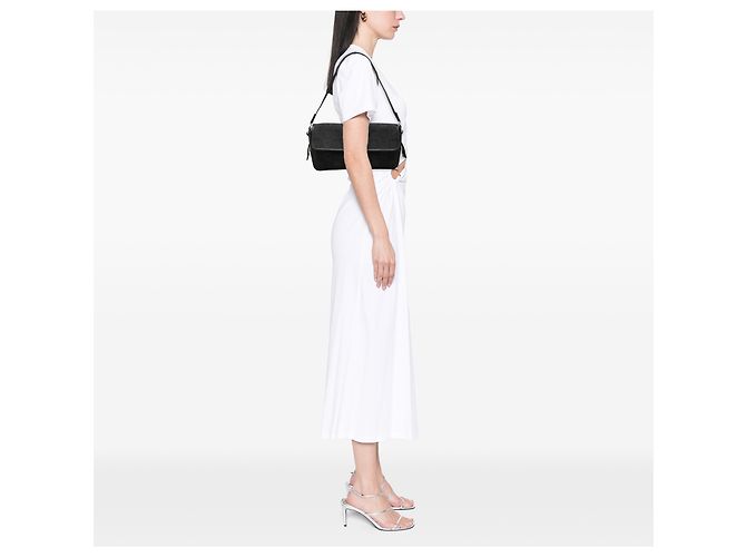 Salvatore Ferragamo Borsa a tracolla Ferragamo in tela Gancini nera Nero - vista 6