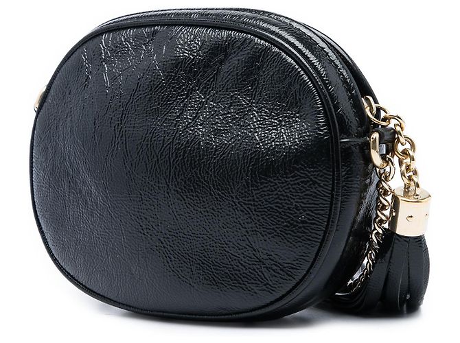 Gucci Mini Borsa a tracolla Soho Chain in vernice nera Nero - vista 2