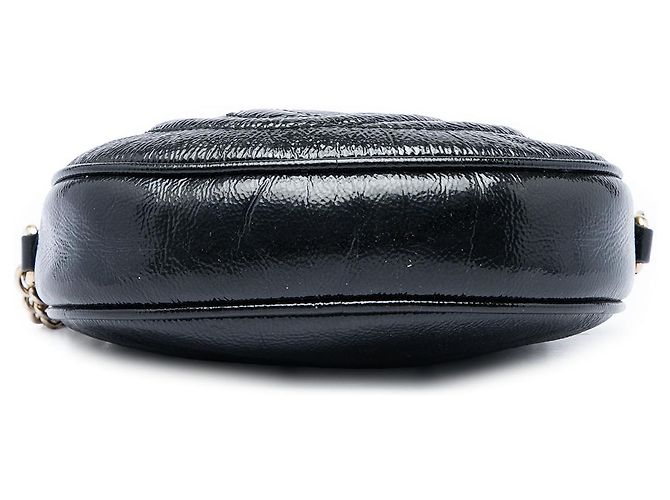 Gucci Mini Borsa a tracolla Soho Chain in vernice nera Nero - vista 3