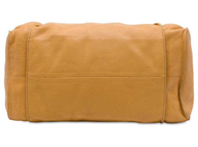 Borsa a tracolla Bottega Veneta in pelle marrone con tasca laterale Caramello - vista 3
