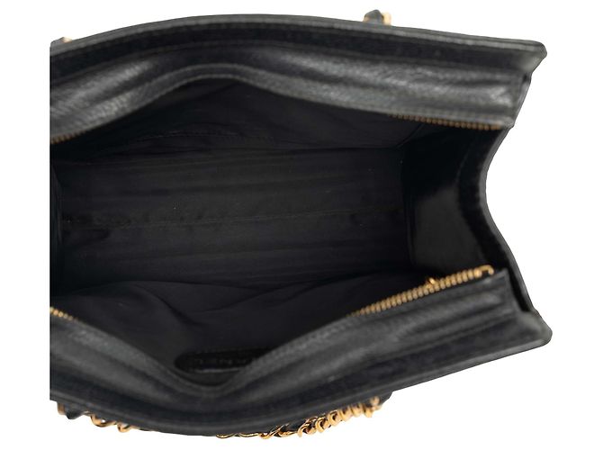 Borsa Tote Chanel Black CC Caviar Chain Turn Lock Nero - vista 4