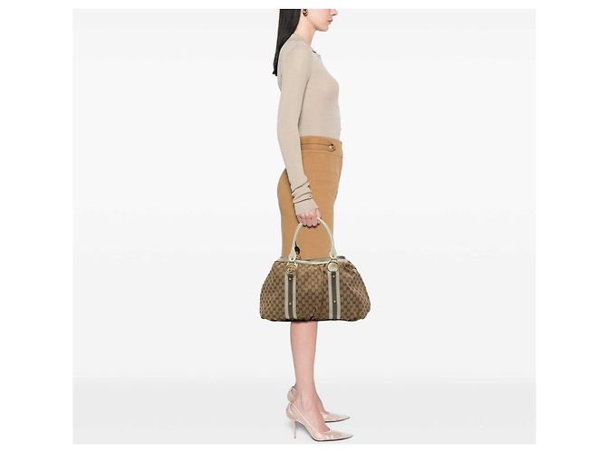 Gucci Beige GG Canvas Interlocking G Tote - Ansicht 6