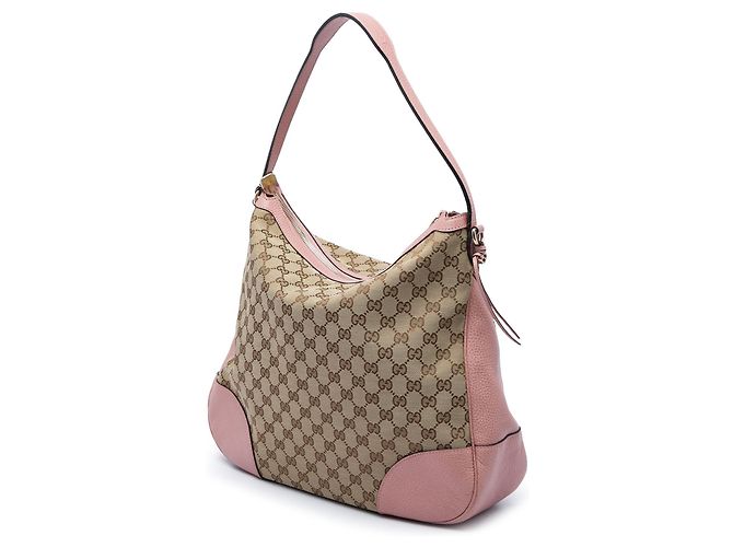 Borsa a tracolla Gucci Bree in tela GG beige - vista 2