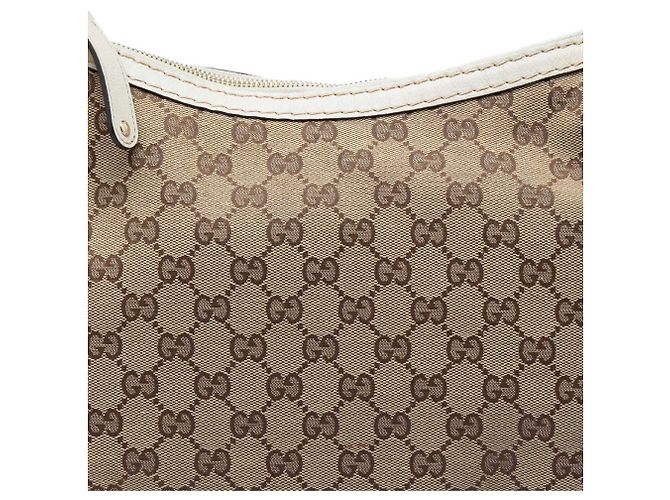 Gucci Charlotte Hobo in tela GG beige - vista 5