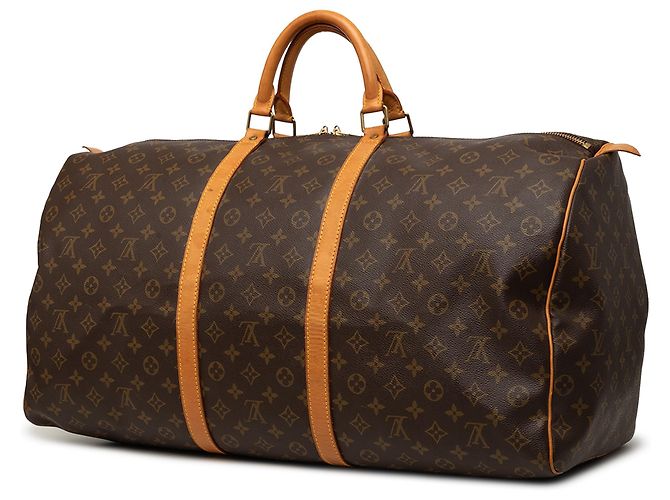 Louis Vuitton Brown Monogram Keepall 60 Marrom - vista 2