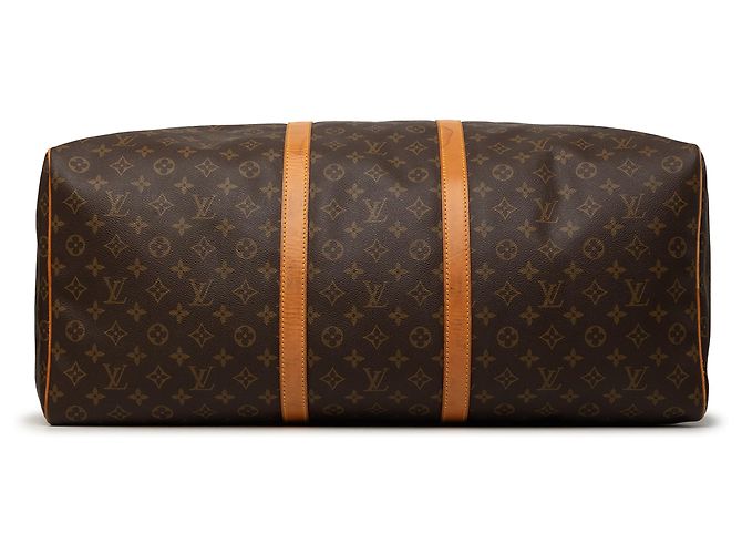 Louis Vuitton Brown Monogram Keepall 60 Marrom - vista 3