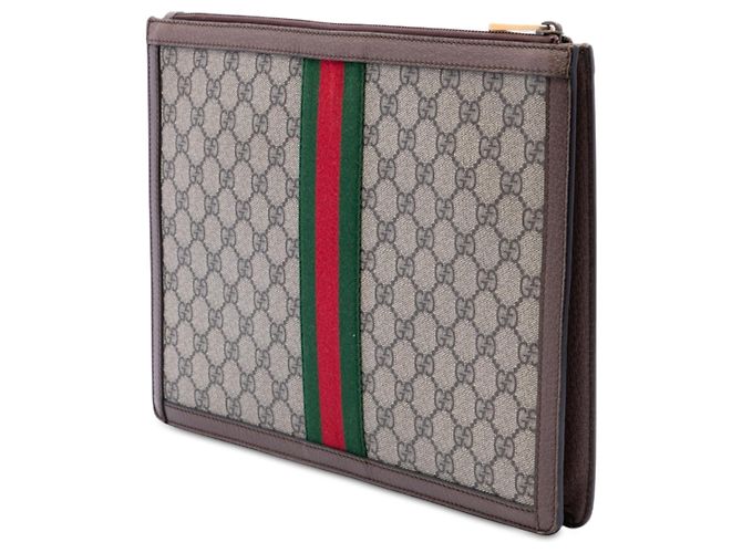 Gucci Beige GG Supreme Web Ophidia Clutch - Ansicht 2