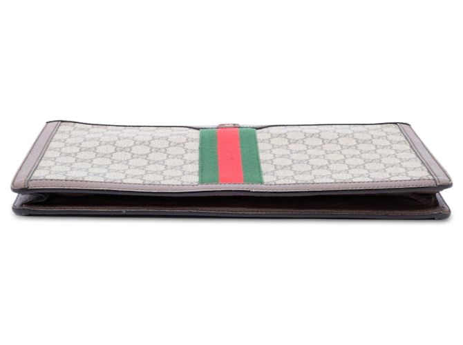 Gucci Beige GG Supreme Web Ophidia Clutch - Ansicht 3