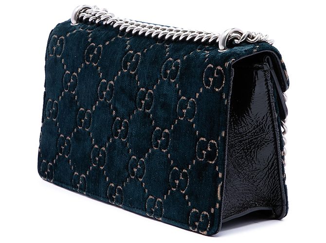 Borsa a tracolla Dionysus in velluto GG blu Medium di Gucci Blu navy - vista 2