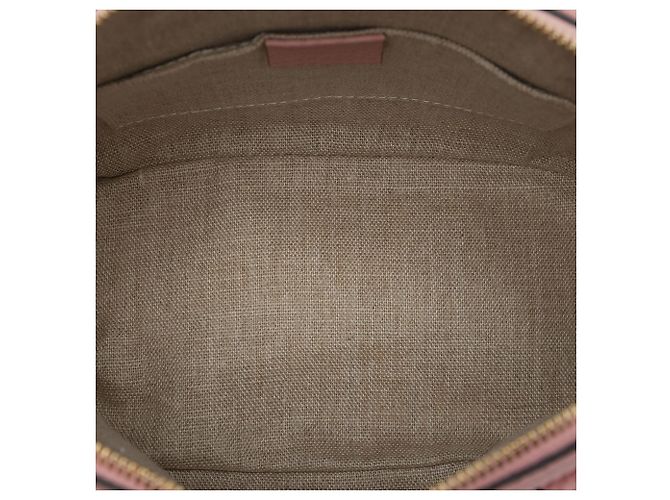 Borsa Dome Gucci Mini in vitello rosa con ciondolo GG - vista 4
