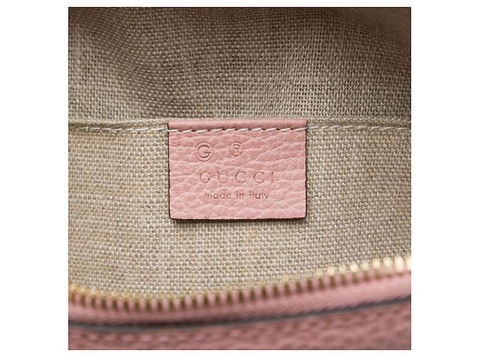 Borsa Dome Gucci Mini in vitello rosa con ciondolo GG - vista 5