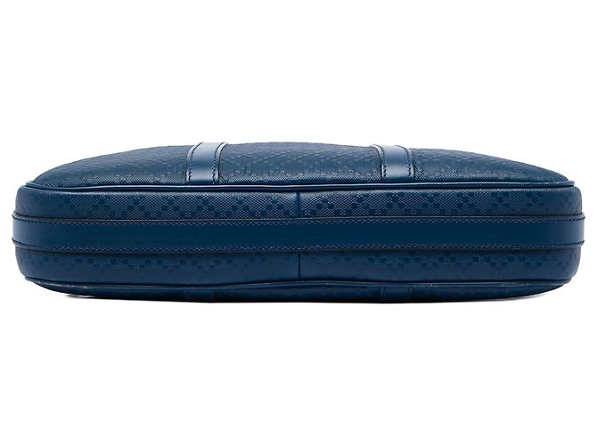 Borsa business Gucci Blue Medium Diamante in vitello lucido - vista 3