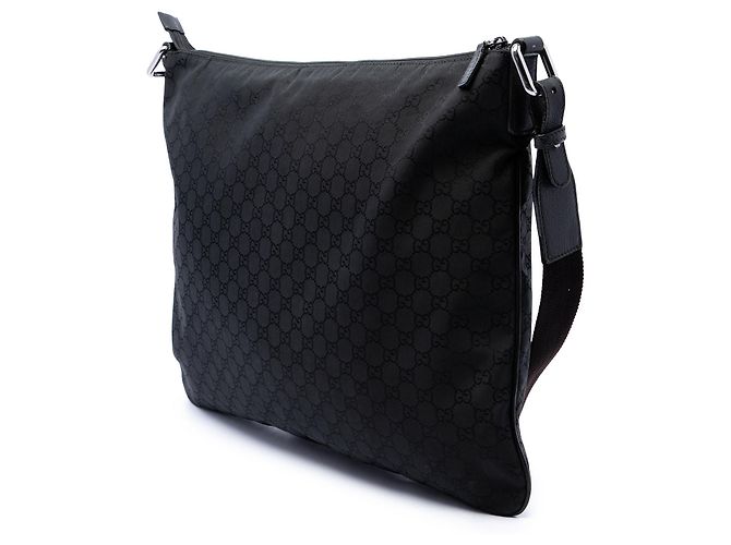 Borsa a tracolla Gucci in nylon GG nero - vista 2