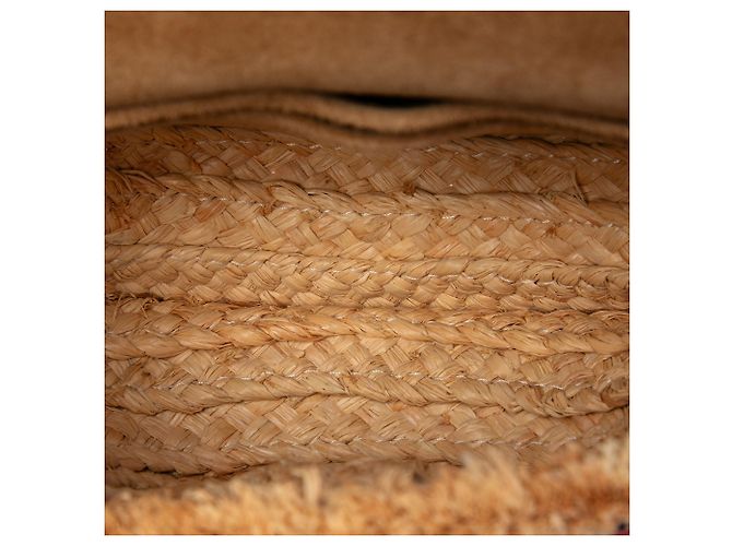 Borsa a tracolla Mini Gate in rafia beige LOEWE - vista 4