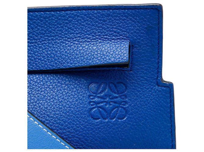 Borsa a tracolla LOEWE Anagram T Pouch in pelle blu - vista 5