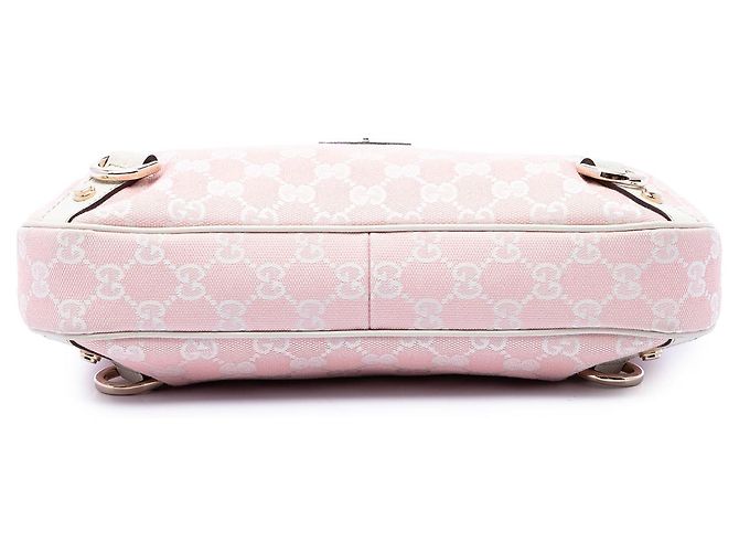Borsa a tracolla Gucci Abbey D Ring in tela GG rosa - vista 3