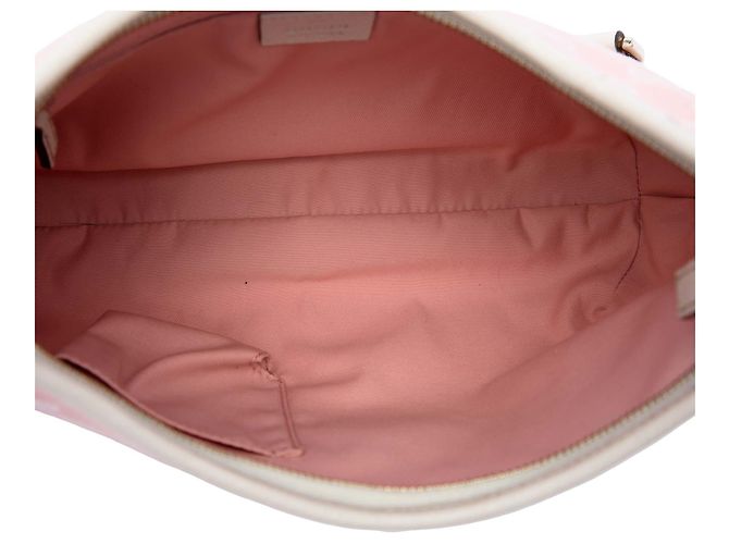 Borsa a tracolla Gucci Abbey D Ring in tela GG rosa - vista 4