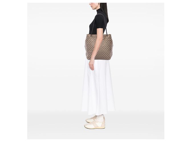 Gucci Gifford Large Tote aus GG Canvas beige - Ansicht 6