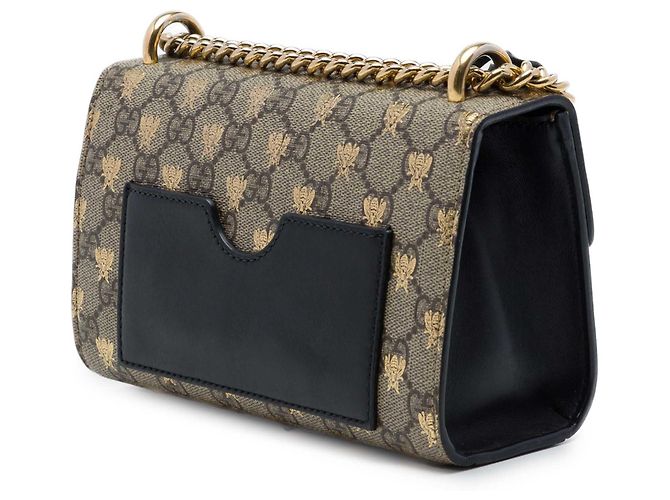 Gucci Beige Small GG Supreme Bee Padlock Crossbody - vista 2