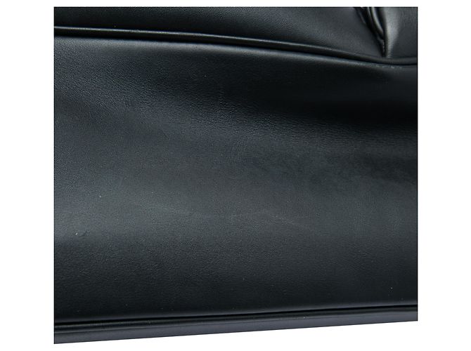 Double Borsa business Prada in vitello City nera con doppia chiusura push lock Nero - vista 8