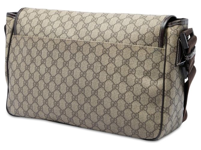 Borsa a tracolla Gucci Beige GG Supreme Interlocking G - vista 2