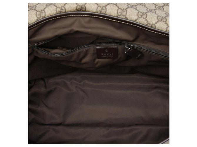 Borsa a tracolla Gucci Beige GG Supreme Interlocking G - vista 4