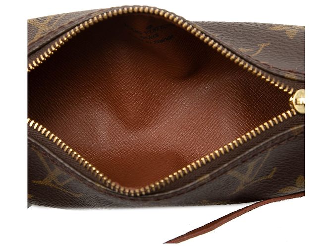 Louis Vuitton Brown Monogram Papillon Pochette Marrone - vista 4