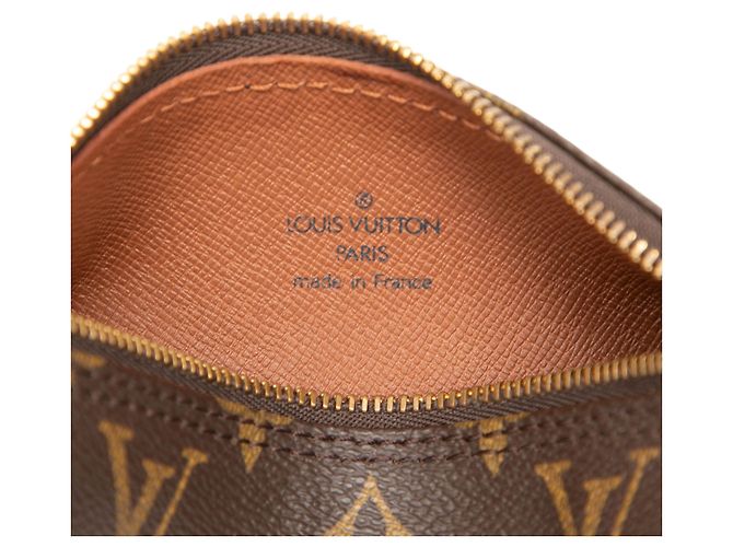 Louis Vuitton Brown Monogram Papillon Pochette Marrone - vista 5