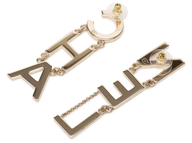 Orecchini a lobo Chanel Gold Gold Plated CHA NEL D'oro - vista 2