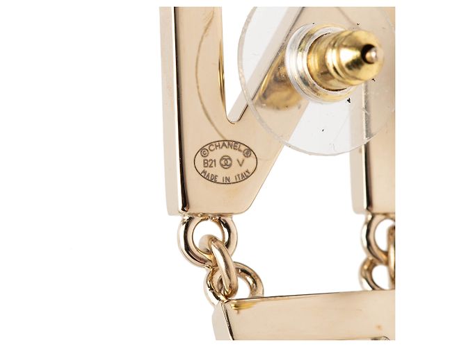 Orecchini a lobo Chanel Gold Gold Plated CHA NEL D'oro - vista 3
