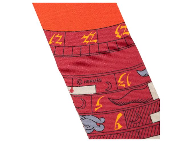 Lenço de seda Twilly Hermès Orange Astrologie Laranja - vista 5