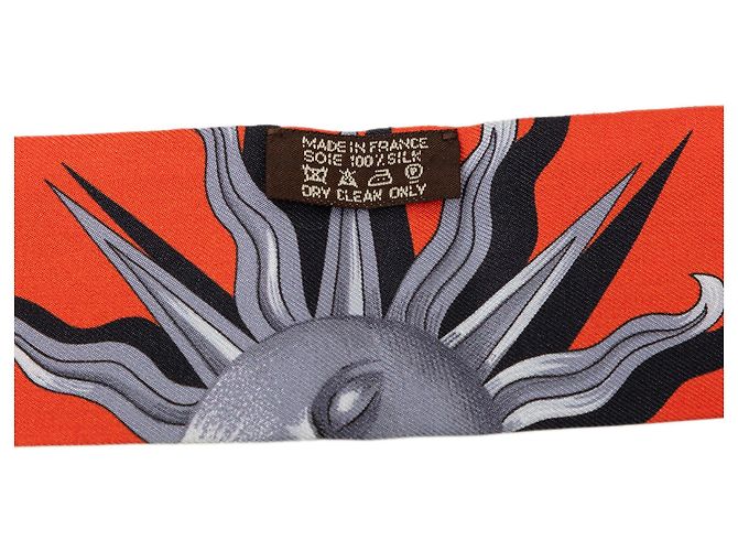 Lenço de seda Twilly Hermès Orange Astrologie Laranja - vista 6