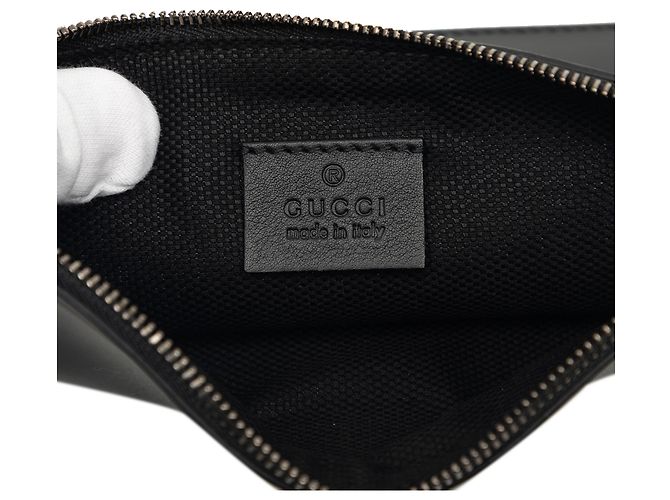 Gucci Soho Cellarius Tote Medium aus schwarzem Lackleder mit Shearling-Besatz - Ansicht 5