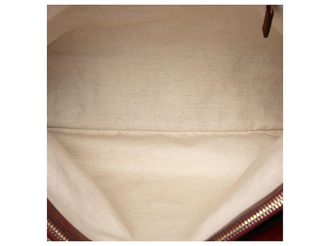 Borsa Tote Gucci Red Guccissima Sukey Rosso Bordò - vista 4