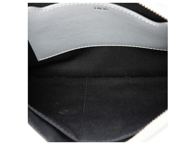 Pouch A5 Signature 1947 Dior in pelle di vitello grana grossa grigio Marrone - vista 4