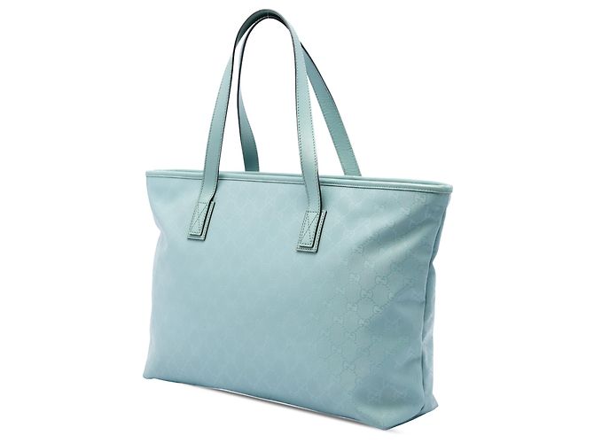 Gucci Blue Medium GG Bedruckte Tote Bag Blau Hellblau - Ansicht 2