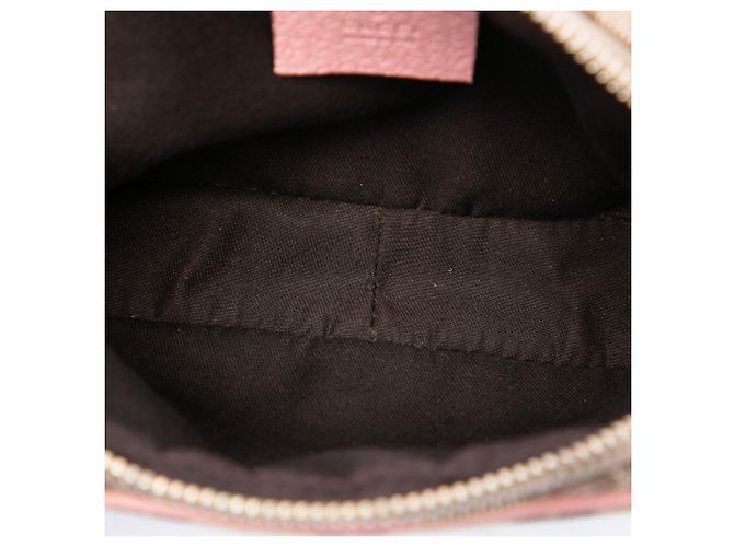 Borsa a tracolla Gucci in canvas GG beige - vista 4