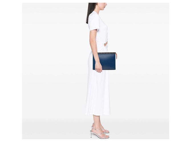 Louis Vuitton Blue Epi Pochette Voyage MM Azul - vista 6