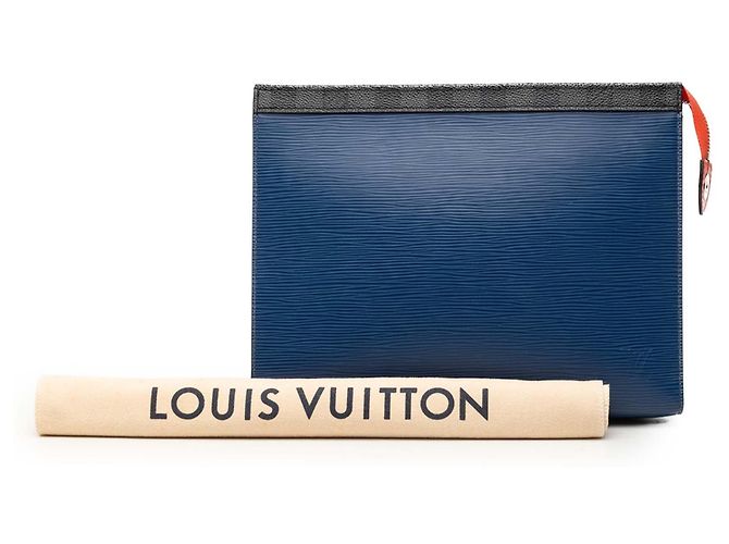 Louis Vuitton Blue Epi Pochette Voyage MM Azul - vista 7