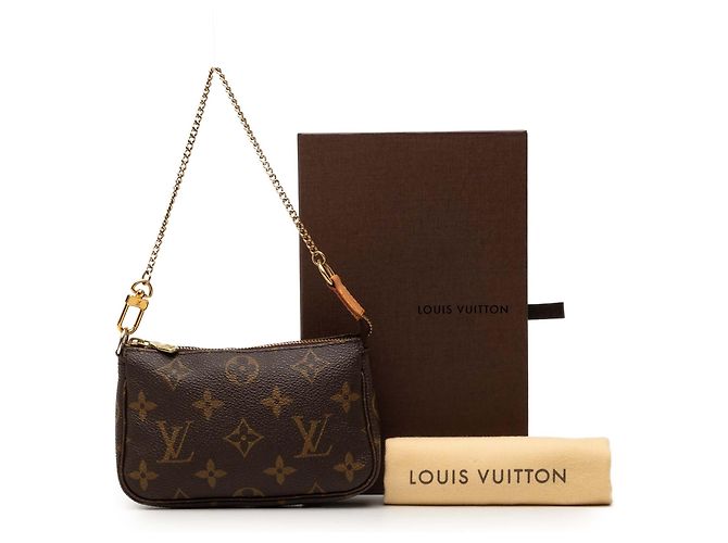 Louis Vuitton Brown Monogram Mini Pochette Accessoires Marrom - vista 7