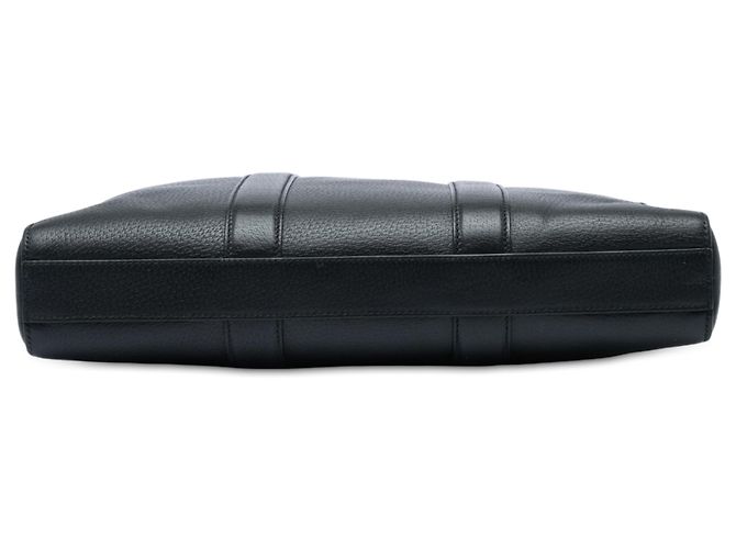 Borsa Business Gucci in pelle di vitello nera con Web Nero - vista 3