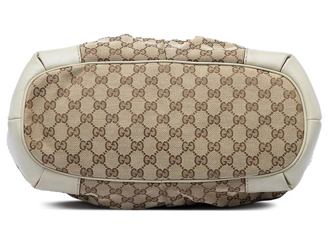 Borsa Satchel Gucci Beige GG Canvas Sukey - vista 3