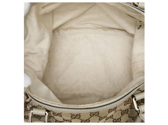 Borsa Satchel Gucci Beige GG Canvas Sukey - vista 4